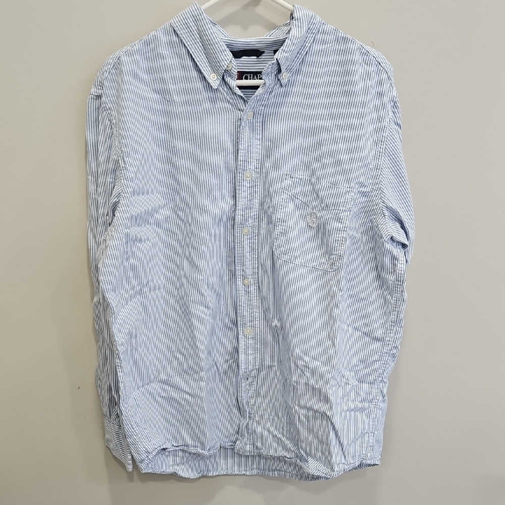 Mens Seersucker Chaps Long Sleeve